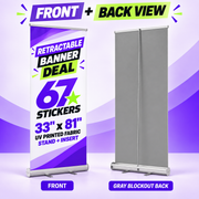 33 x 81 Inch UV Printed Fabric Retractable Banner for $99.99