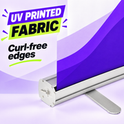 33 x 81 Inch UV Printed Fabric Retractable Banner for $99.99
