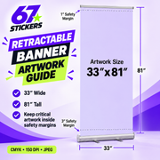 33 x 81 Inch UV Printed Fabric Retractable Banner for $99.99