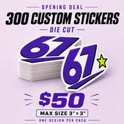 300 Custom 3 Inch Die Cut Stickers for $50