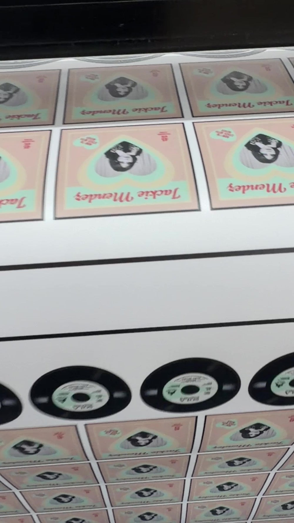 Custom sticker artwork on our cutting machine